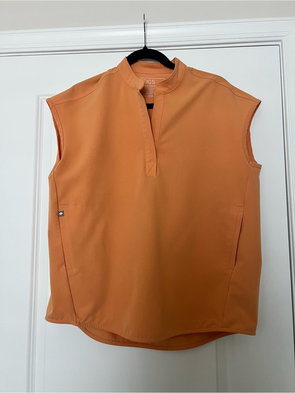 Figs Shaka Orange Oversized Rafaela Scrub Top